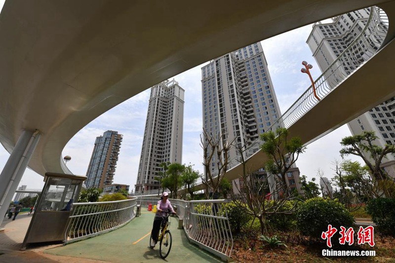 Chinas erster Luftradweg in Xiamen