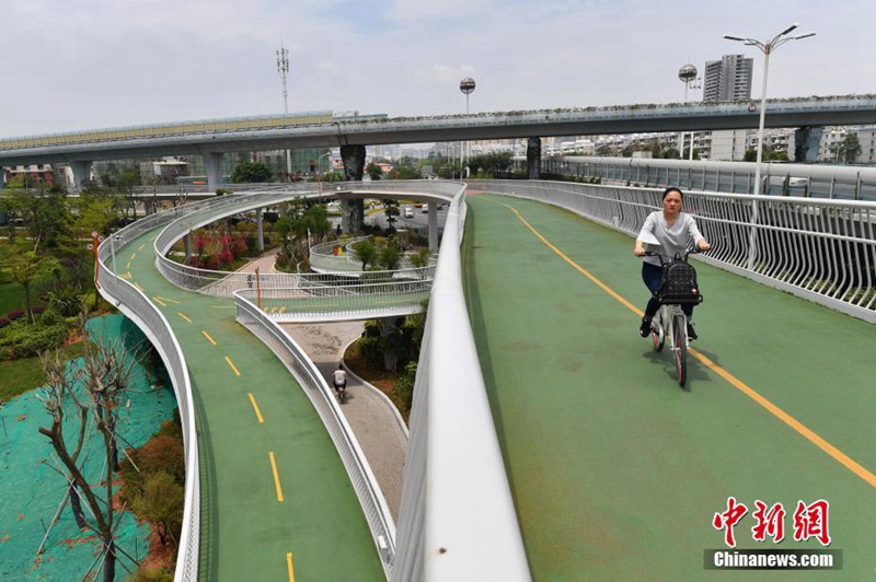 Chinas erster Luftradweg in Xiamen