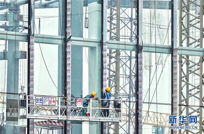 Beijings neuer internationaler Flughafen im Bau