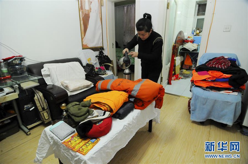 Reinigungskr?fte im kalten Winter 