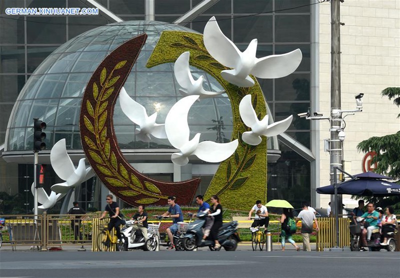 Parterres für bevorstehenden FOCAC-Gipfel in Beijing vorbereitet