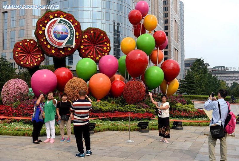 Parterres für bevorstehenden FOCAC-Gipfel in Beijing vorbereitet