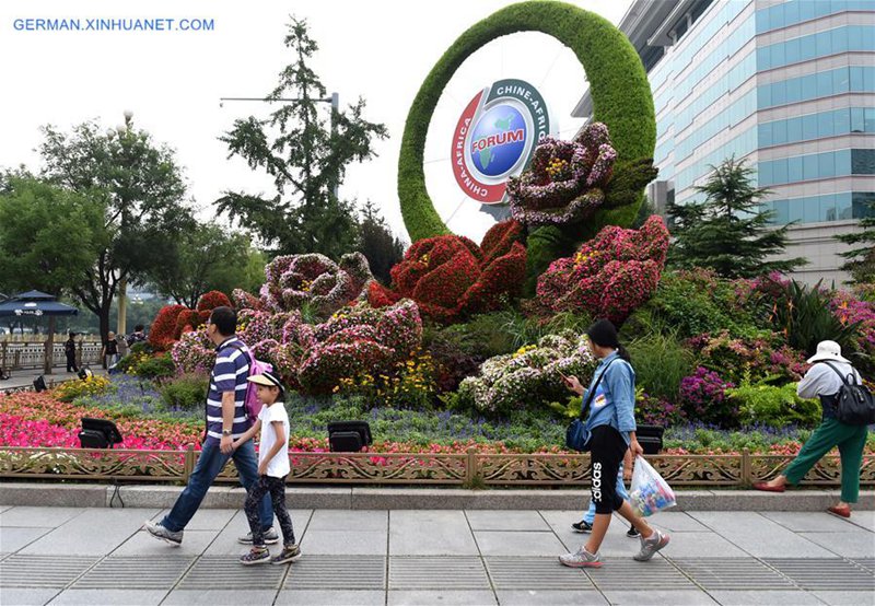 Parterres für bevorstehenden FOCAC-Gipfel in Beijing vorbereitet